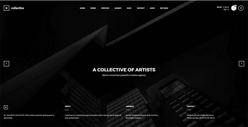 Collective themes wordpress creer site web agence creative architecte entreprise Collective themes wordpress creer site web agence creative architecte entreprise