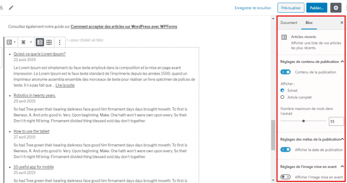 Comment afficher articles récents WordPress blogpascher 1 e1589131998821