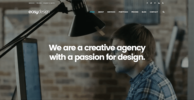 Easy design themes wordpress creer site web entreprise numerique digital creative hebergement referencement