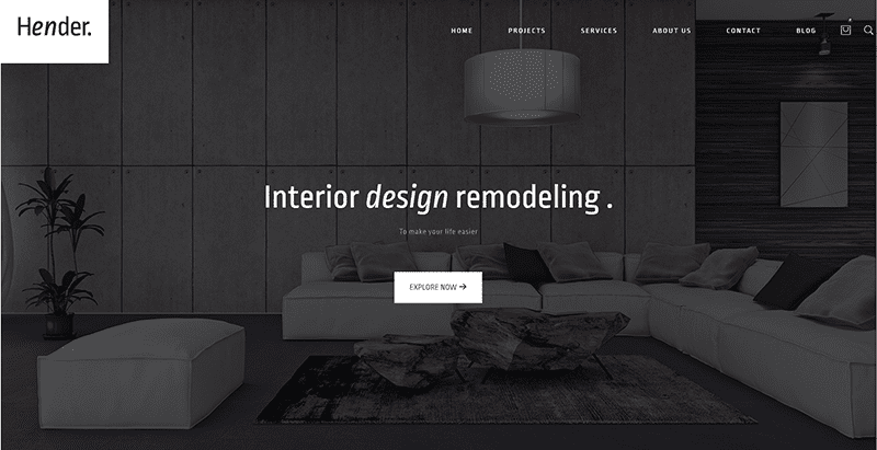 Hender themes wordpress vendre mobilier interieur decoration interieure ecommerce
