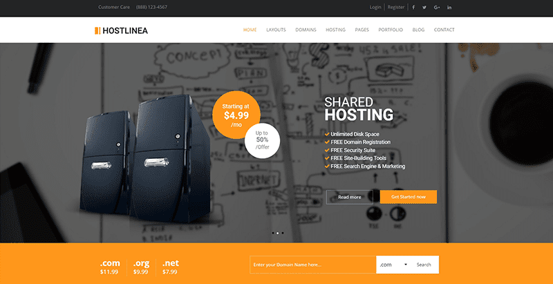 Hostlinea themes wordpress creer site internet entreprise hebergement web vps