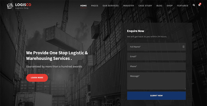 Logisco logistics transportation wordpress theme Logisco logistics transportation wordpress theme
