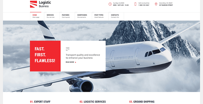 Logistic business themes wordpress creer site web entreprise transport fret logistique livraison expedition Logistic business themes wordpress creer site web entreprise transport fret logistique livraison expedition