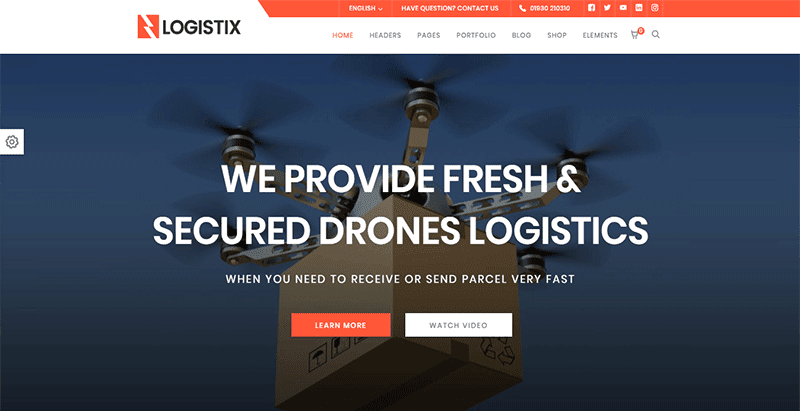 Logistix–logistics transportation cargo wordpress premium theme meilleurs thèmes WordPress - Logistix