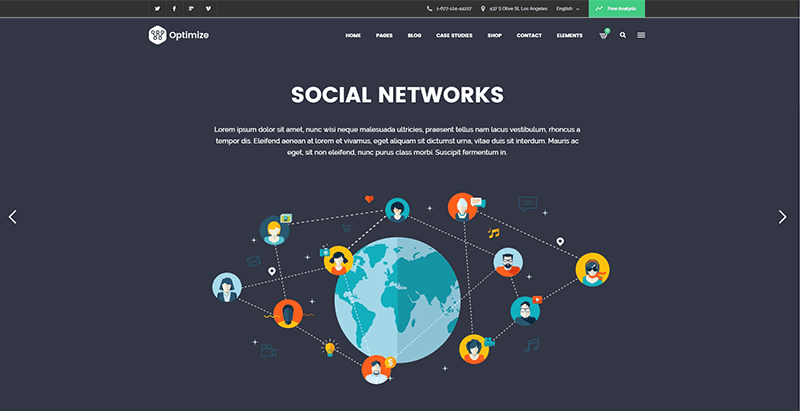 Optimize themes wordpress creer site web entreprise numerique digital creative hebergement referencement