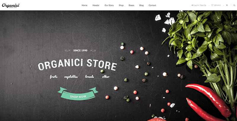 Organici themes wordpress creer site web vente produits bio alimentation nutrition ferme Organici meilleurs thèmes WordPress de fermier
