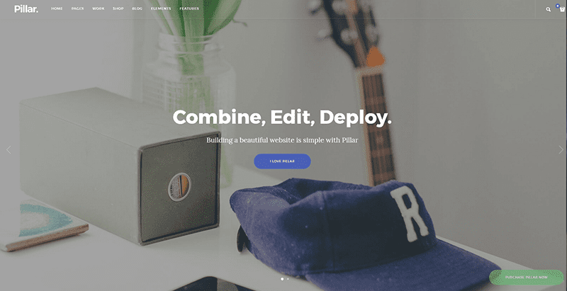 Pillar themes wordpress creer site web agence creative photographie portfolio