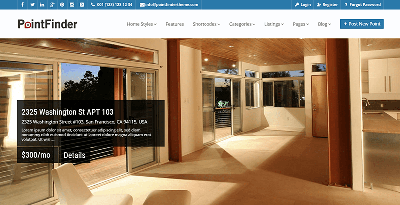 Pointfinder themes wordpress creer portail web annonces annuaire listing Pointfinder themes wordpress creer portail web annonces annuaire listing