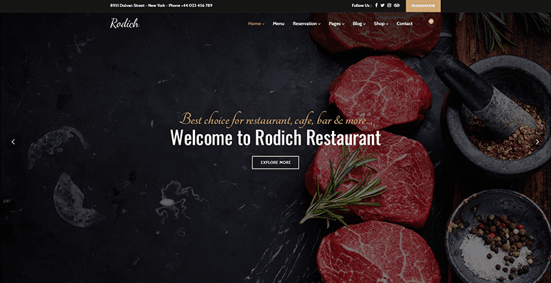 Rodich themes wordpress creer site web restaurant cuisine recettes Rodich themes wordpress creer site web restaurant cuisine recettes