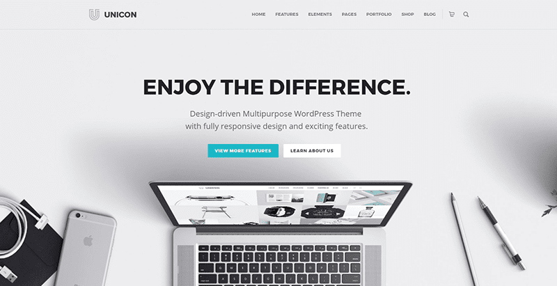 Unicon themes wordpress creer site web entreprise numerique digital creative hebergement referencement