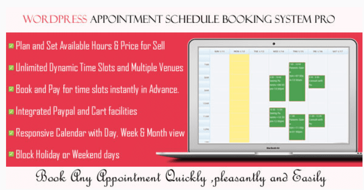 Wordpress appointment schedule booking system pro