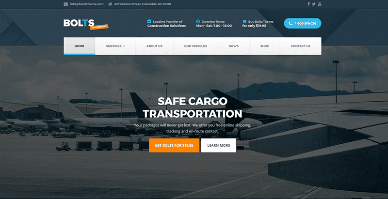 Bolts themes wordpress creer site web entreprise logistique transport fret Bolts themes wordpress creer site web entreprise logistique transport fret
