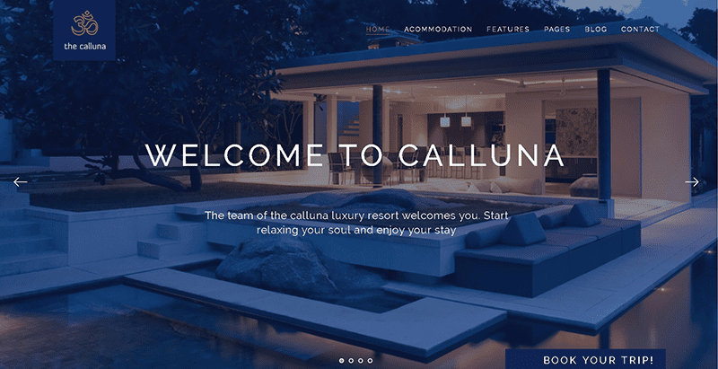 Calluna themes wordpress creer site web hotel motel auberge Calluna themes wordpress creer site web hotel motel auberge