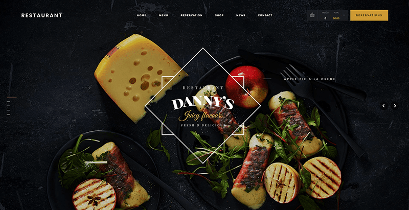 Dannys restaurant themes wordpress creer site web restaurant bistrot boulangerie