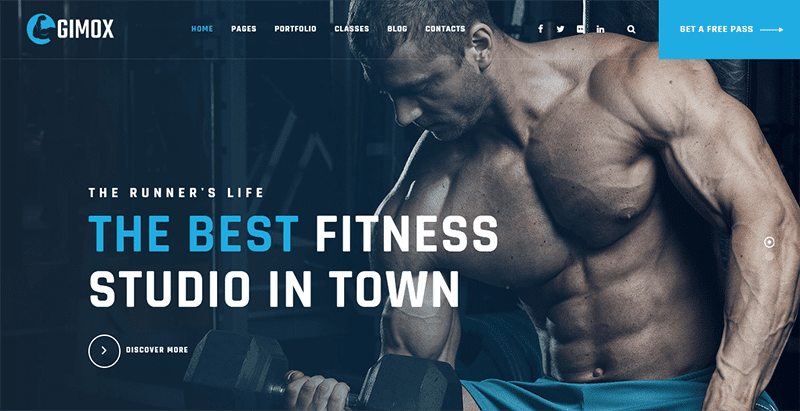 Gimox theme wordpress creer site web club fitness gym