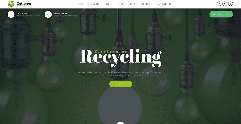 Gogreen themes wordpress creer site web organisation ecologique environnement ecosysteme Gogreen themes wordpress creer site web organisation ecologique environnement ecosysteme