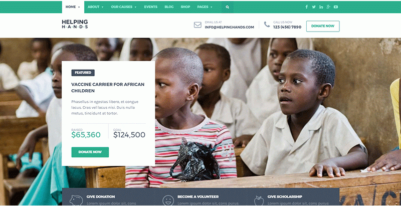 Helpinghands themes wordpress creer site organisation humanitaire ong mécène humanitaire Helpinghands themes wordpress creer site organisation humanitaire ong mécène humanitaire