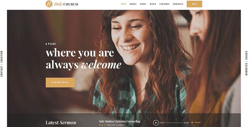 Holy church themes wordpress creer site web eglise groupe prière Holy church themes wordpress creer site web eglise groupe prière
