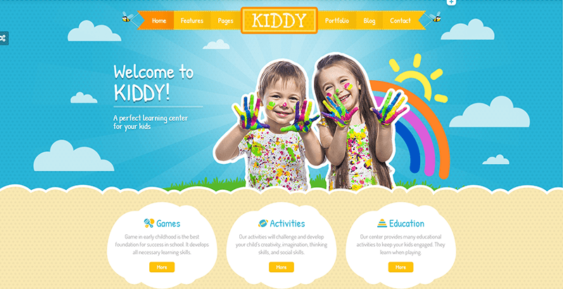 Kiddy themes wordpress creer site web college lycee universite