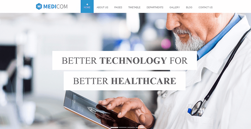Medicom themes wordpress creer site web clinique sante hopital