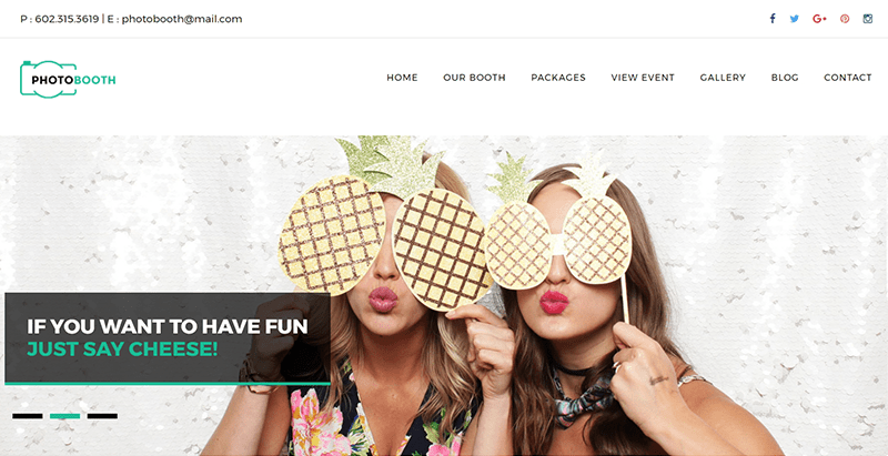 Photobooth themes wordpress creer site web photographe illustrateur artiste