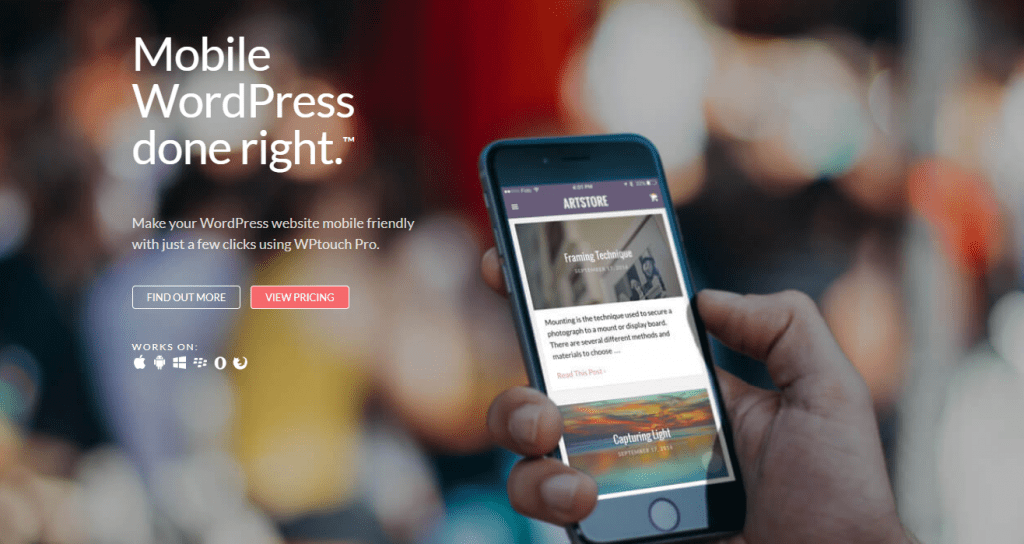 Wptouch create a beautiful mobile version of your wordpress site