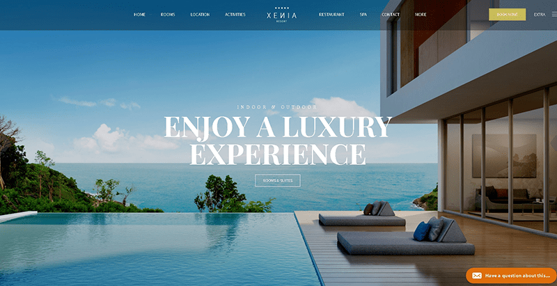 Xenia themes wordpress creer site web hotel motel auberge meilleurs thèmes WordPress - Xenia