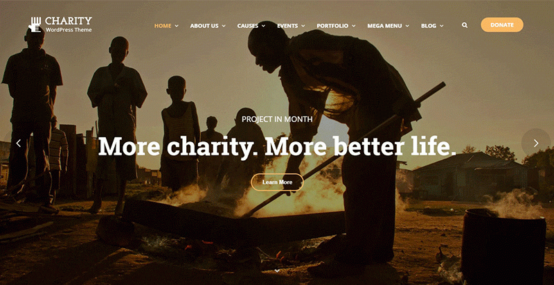 Charitywp themes wordpress creer site organisation humanitaire ong mécène humanitaire meilleurs thèmes WordPress - Charitywp