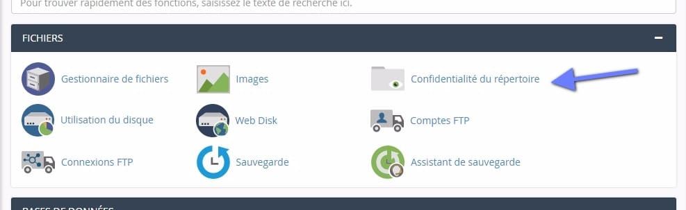 Riservatezza di una directory cpanel