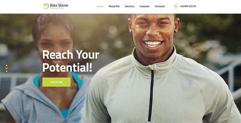 Alex stone themes wordpress creer site web clubs fitness yoga meilleurs thèmes WordPress de club de fitness Alex stone