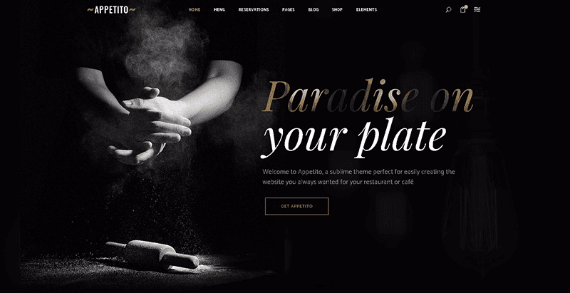 Appetito themes wordpress creer site web restaurant café boulangerie