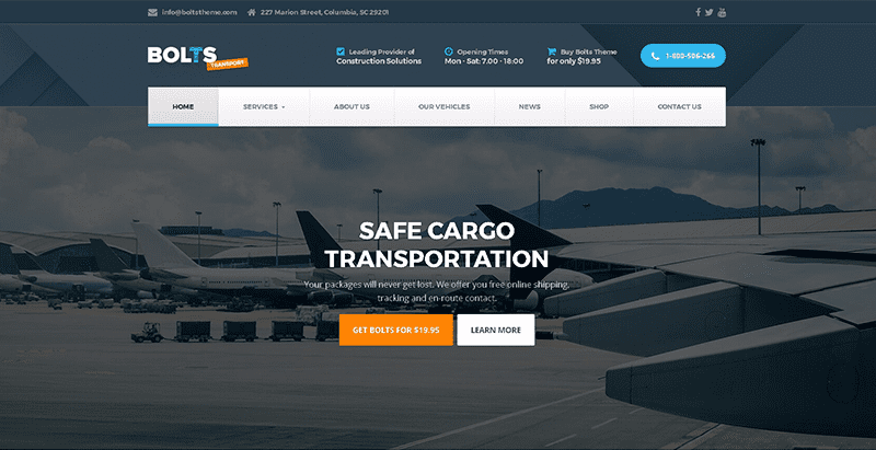 Болтове теми wordpress създават уебсайт компания логистика транспорт