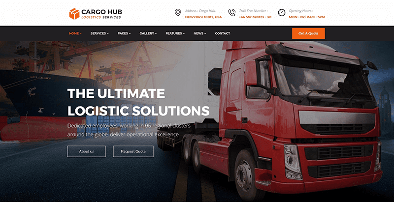 Cargohub themes wordpress creer site web entreprise transport logistique fret meilleurs thèmes WordPress - Cargohub