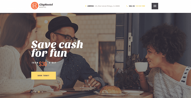 Cityhostel themes wordpress creer site web voyages agence tour operateur