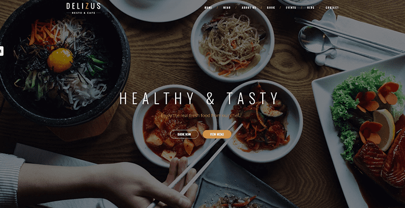 Delizus themes wordpress creer site web restaurant café bar boulangerie