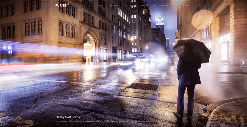 Furies themes wordpress creer site web portfolio agence mannequin photographe