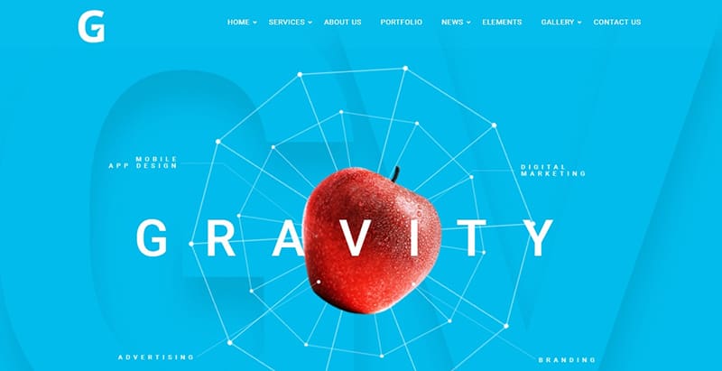 Gravity themes wordpress creer facilement site web entreprise agence startup