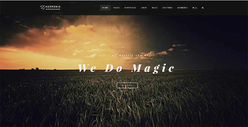 Harmonia themes wordpress creer site internet photographe studio photo