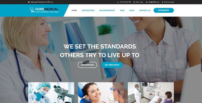 Hope medical themes wordpress creation sites web hopital clinique dispensaire Hope medical themes wordpress creation sites web hopital clinique dispensaire