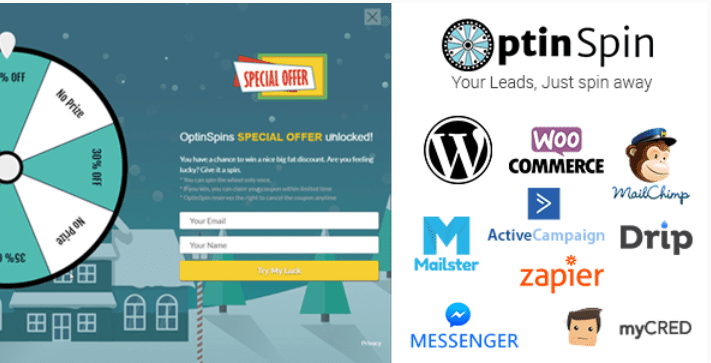 OptinSpin Fortune Wheel Integrated With WordPress WooCommerce and Easy Digital Downloads Coupons OptinSpin Fortune Wheel Integrated With WordPress WooCommerce and Easy Digital Downloads Coupons