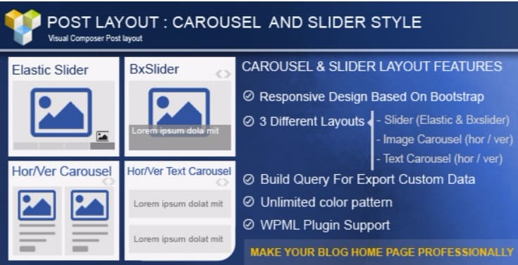 Post layout carousel slider