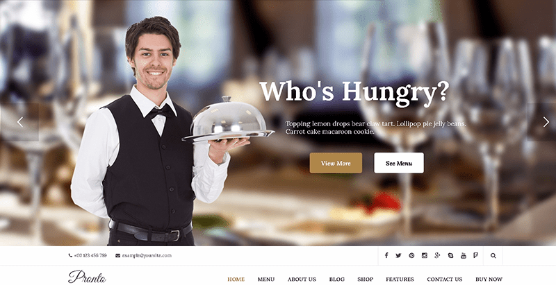Pronto themes wordpress creer site web restaurant café bar boulangerie 1 Pronto themes wordpress creer site web restaurant café bar boulangerie 1