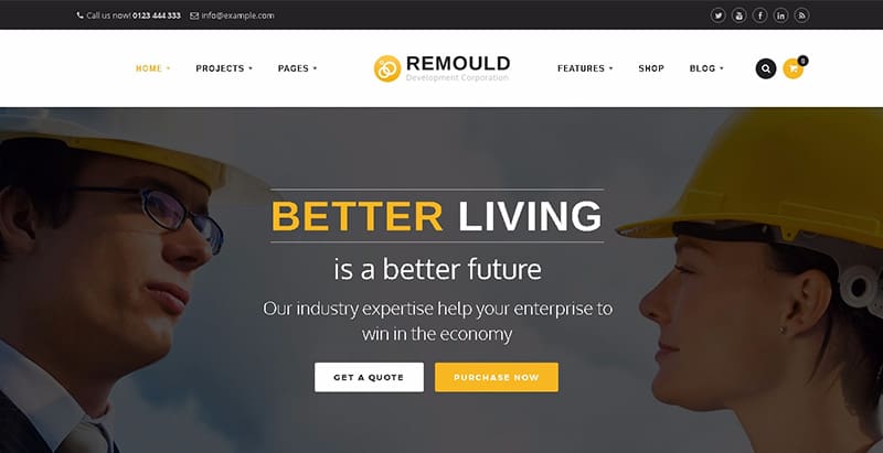Remould themes wordpress creer site internet entreprise construction Remould themes wordpress creer site internet entreprise construction