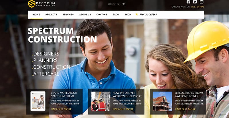 Spectrum themes wordpress creer site internet entreprise agence startup pme Spectrum themes wordpress creer site internet entreprise agence startup pme