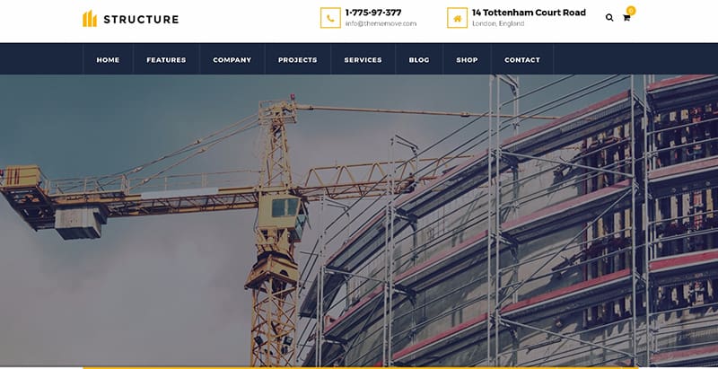 Structure themes wordpress creer site internet entreprise construction Structure themes wordpress creer site internet entreprise construction