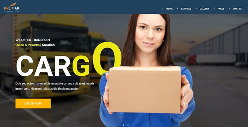 Unload themes wordpress creer site internet entreprise transport fret expedition