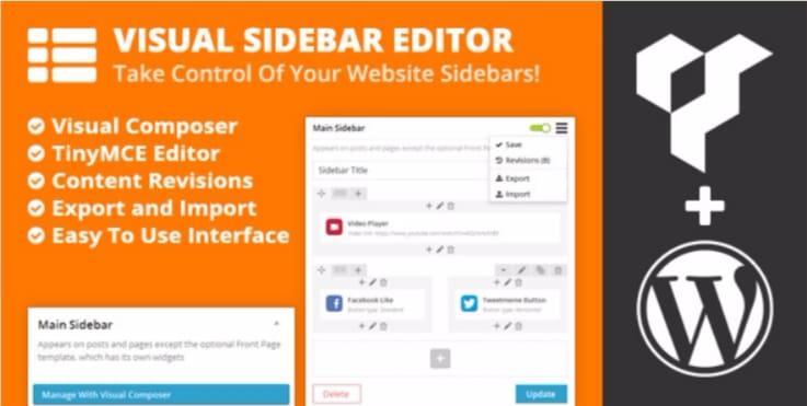 Visual sidebar editor Visual sidebar editor