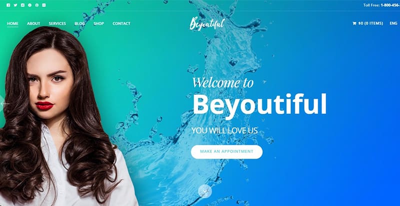Beyoutiful themes wordpress creer site internet salon beaute spa coiffure Beyoutiful themes wordpress creer site internet salon beaute spa coiffure