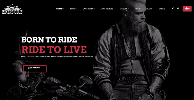 Bikers club themes wordpress creer boutique en ligne e commerce woocommerce