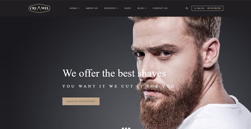 Cigawel themes wordpress creer site internet salon coiffure